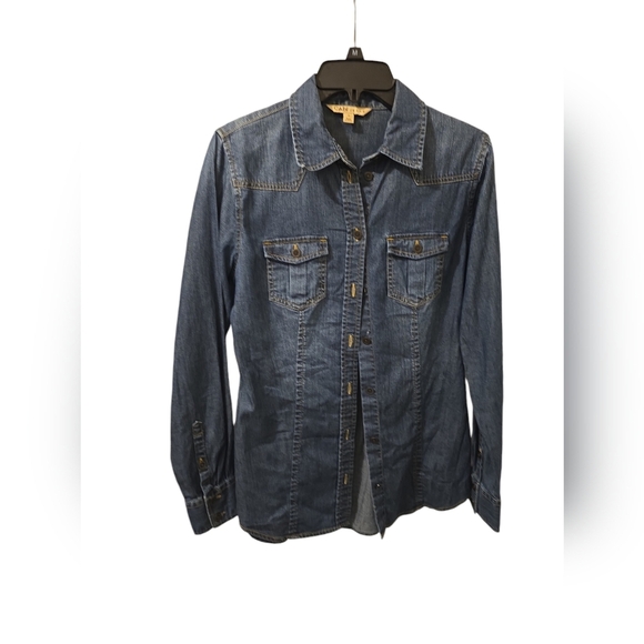 CAbi Tops - CAbi Denim Button Down Shirt Small